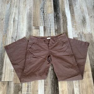 .brown lowrise flare pants
